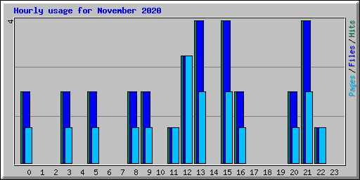 Hourly usage for November 2020