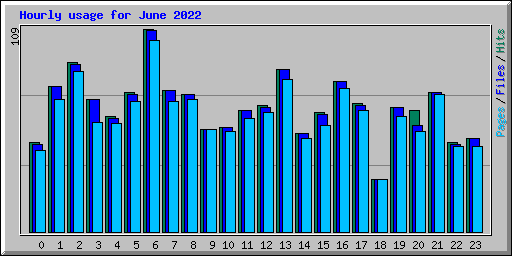 Hourly usage for June 2022