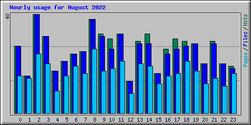 Hourly usage for August 2022