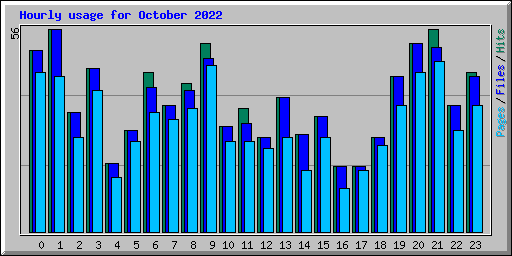 Hourly usage for October 2022