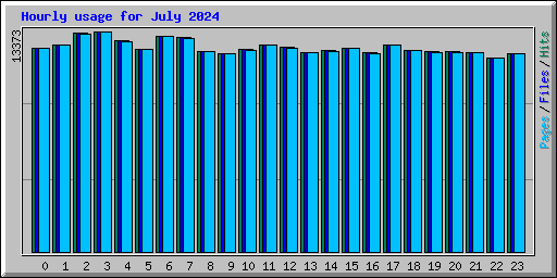 Hourly usage for July 2024