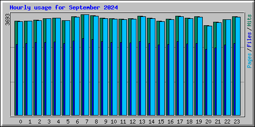 Hourly usage for September 2024