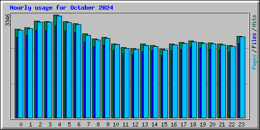 Hourly usage for October 2024