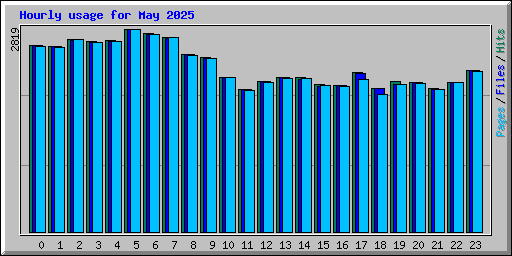 Hourly usage for May 2025