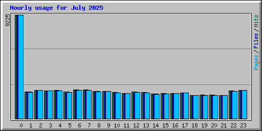 Hourly usage for July 2025
